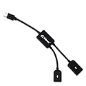 Inteset USB 2.0 & Micro USB OTG Y Cable for Controlling The F-TV Stick, Pendent, or Cube, Supports Wireless Keyboards and The IReTV for Universal