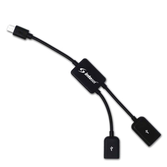 Inteset USB 2.0 & Micro USB OTG Y Cable for Controlling The F-TV Stick, Pendent, or Cube, Supports Wireless Keyboards and The IReTV for Universal