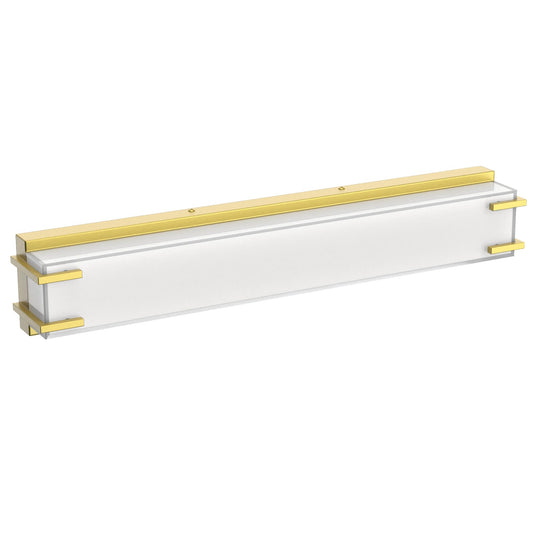 LIGHTINN LED Bathroom Light Fixtures Over Mirror 24.4” Vanity Light with Milky White Lampshade 4000K Daylight Gold Bath Bar (Gold)