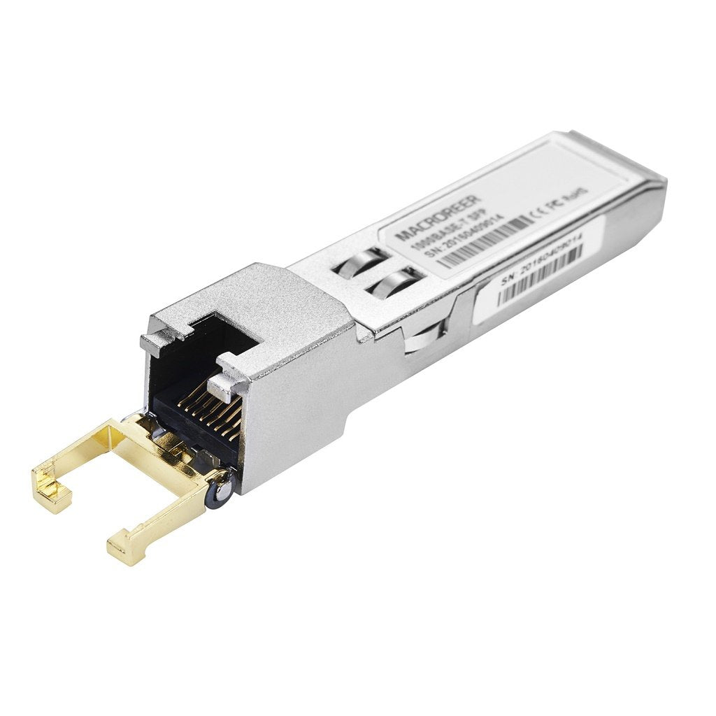 Macroreer Ubiquiti Compatible 10/100/1000BASE-T Copper SFP Transceiver RJ45 100m