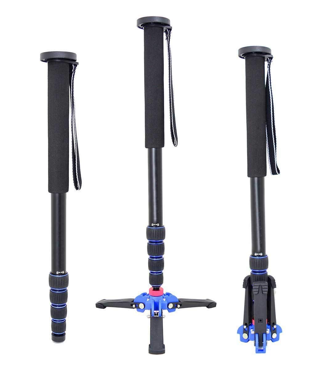 Nicama NC-T1 DSLR Camera Monopod Tripod with Removable Folding 3 Feet Base for Canon 5D3 6D Nikon D800 D600 D810 Sony A7S Sigma DV Gopro