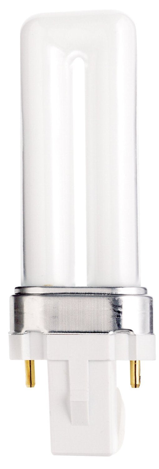 (Case of 50) Satco S8300 - CFS5W/827 5-Watt 2700K Single Tube 2-Pin G23 Base T4 Compact Fluorescent Lamp50