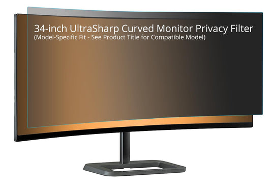 Photodon 2-Way Privacy Filter to fit the Dell UltraSharp U3415W 34-inch Curved Monitor with Installation Kit