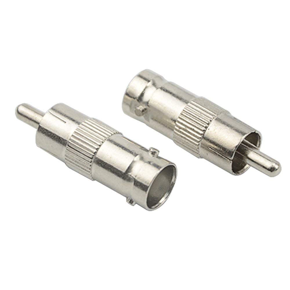 BeElion All-in-One 32-Pack RCA to BNC Adapter Kit - 11 M2M/11 M2F/10 F2M Nickel-Plated Brass Connectors for CCTV, Security Cameras & Audio Systems