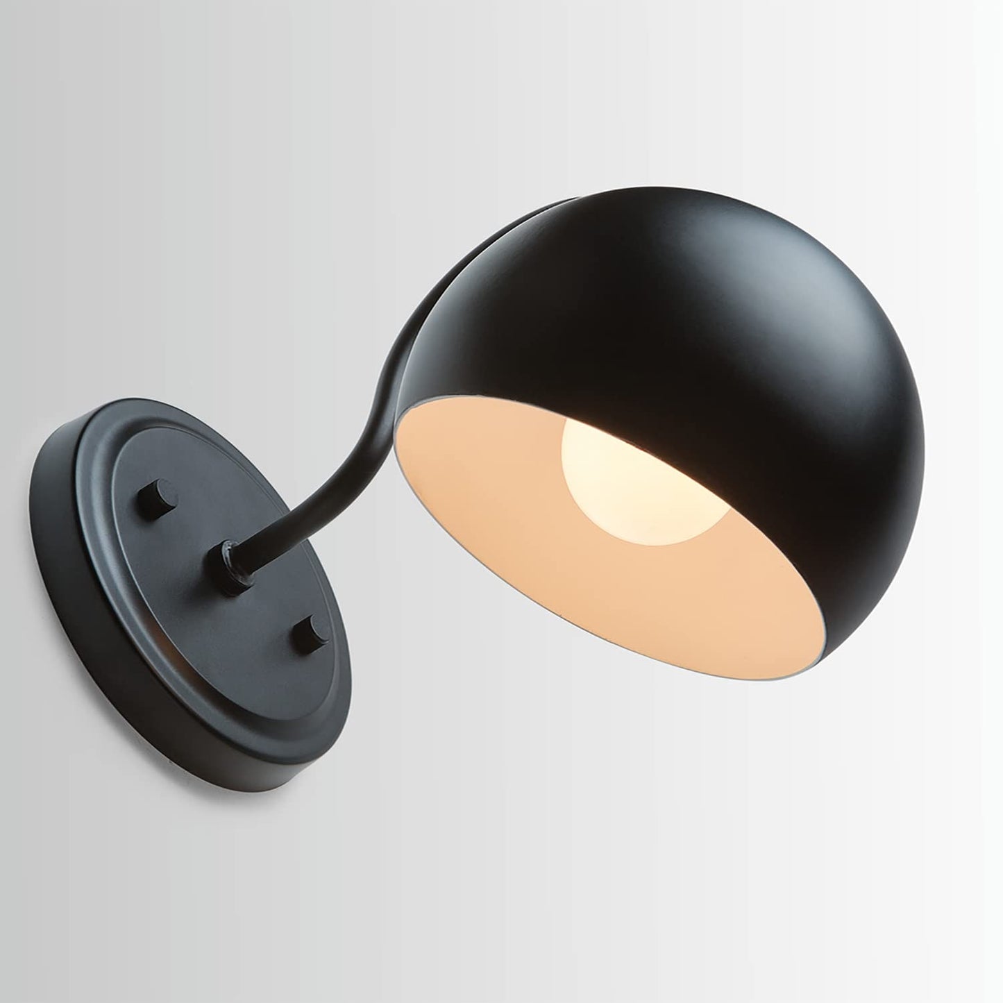 Capital Lighting 633111MB Hadley Tiltable Bolt-On Metal Shade Wall Sconce, 1-Light 60 Watt, 8" H x 6" W, Matte Black