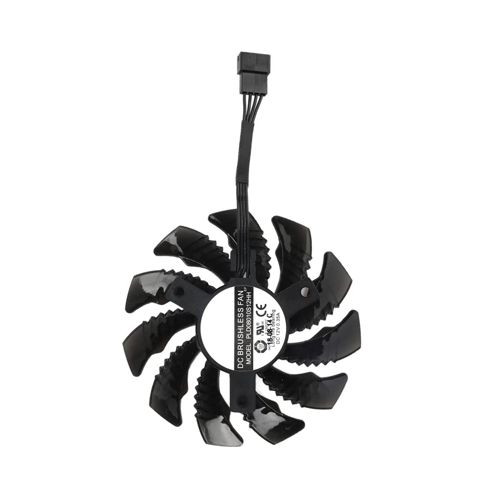 PLD08010S12HH Graphics Card Cooling Fan Replacement for Gigabyte GTX 1660 GTX 1660 Super GTX 1660 Ti Gaming Quiet Cooler Fan (B)