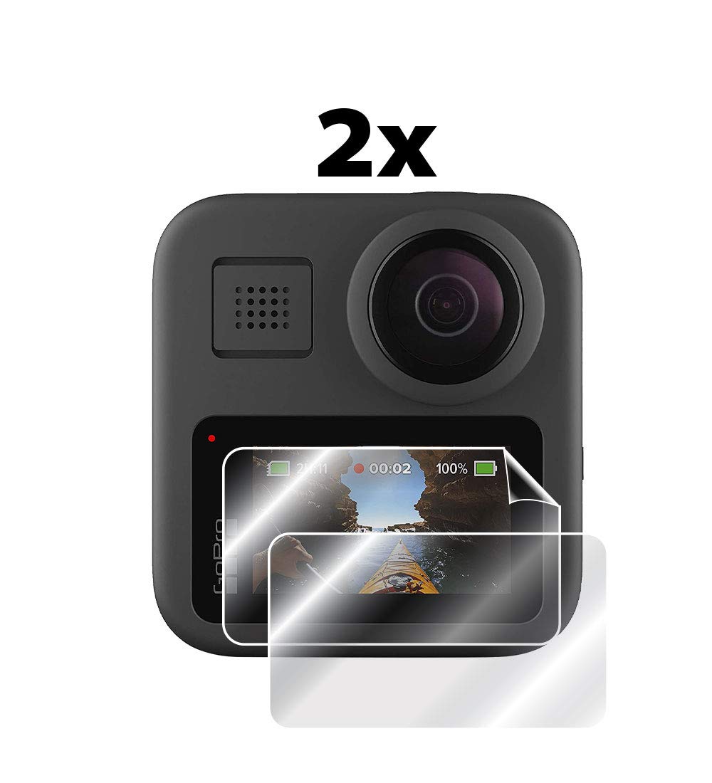 IPG For GoPro MAX Waterproof 360 Traditional Camera Screen Protector (2 Units) Invisible Screen Guard - HD Quality/Self-Healing/Bubble -Free for GoPro