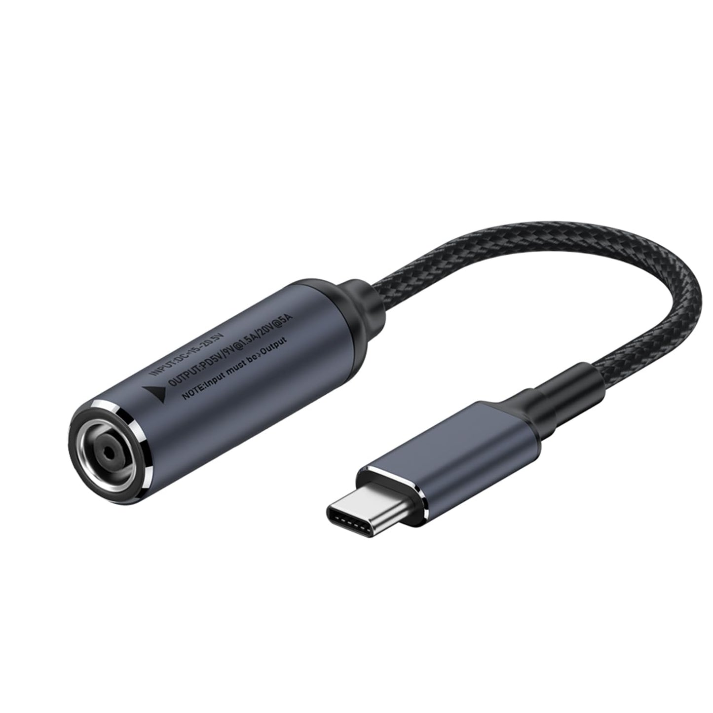 ISLOPU DC 7.4mm x 5.0mm Female Input to USB C PD Male Power Charging Cable,100W DC7450 to USB Type-C PD Output 5V/9V/20V Cable with PD Chip Inside,for