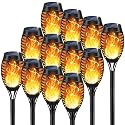 KYEKIO Solar Torch Light with Flickering Flame, 12Pack Solar Lights Outdoor, Solar Garden Lights Outdoor Waterproof, Luces Solares para Exteriores