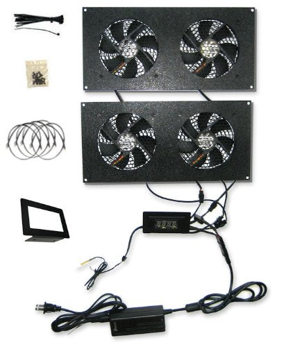 Cabcool 1202-2 Two-Dual 120mm Kits with One LED Thermal Controller