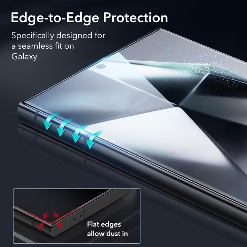 XDesign [3+2 Pack Galaxy S26 Ultra Screen Protector, 9H Tempered Glass Scratch Resistant, Ultrasonic Fingerprint Support, For Samsung Galaxy S26 Ultra