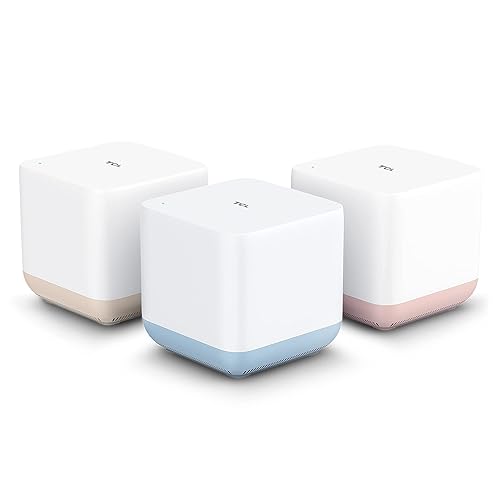 TCL Mesh Wi-Fi System, Gigabit Wifi Mesh Network Cover up to 100 Devices, Replaces WiFi Router and Extender, Whole-Home 4,500 Sq. ft. Coverage