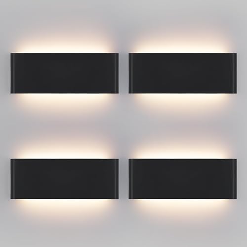 Mille Luckiole 11 Inch Hallway LED Wall Light,5-in-1 CCT 3000K/3500K4000K/5000K/6500K Selectable,Modern LED Sconce Wall for Stairwell,Bedroom,and