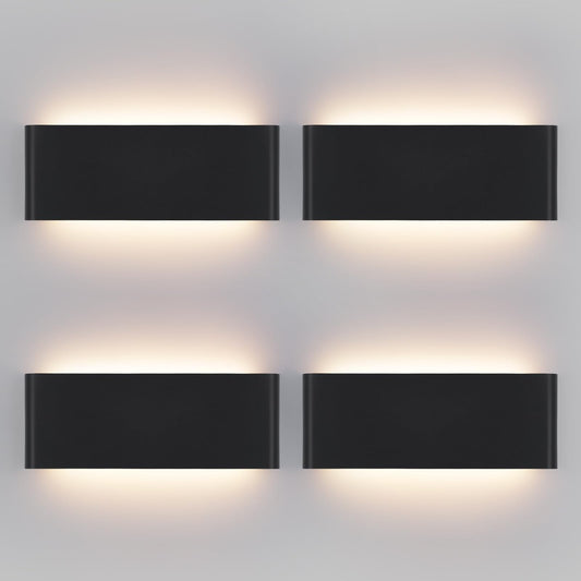 Mille Luckiole 11 Inch Hallway LED Wall Light,5-in-1 CCT 3000K/3500K4000K/5000K/6500K Selectable,Modern LED Sconce Wall for Stairwell,Bedroom,and