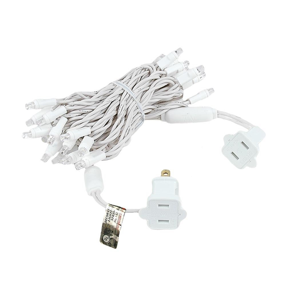 Novelty Lights 7 Feet 20 LED String Light, Warm White on White Wire