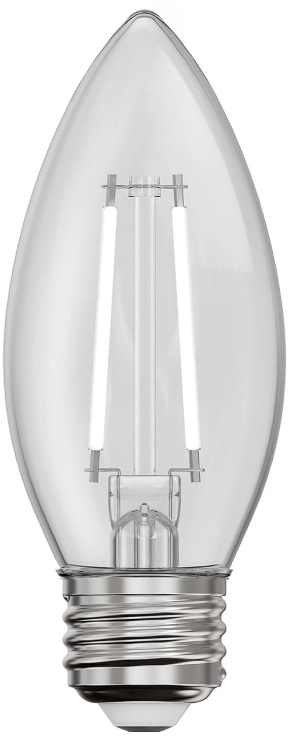 Feit LED Filament B10 E26 (Medium) Filament LED Bulb Daylight 40 Watt Equivalence 2 pk