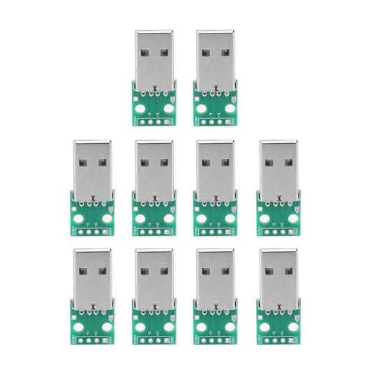 Akozon USB Type A to DIP Adapter Board, 4 Pins, Standard USB