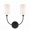 Crystorama Libby Langdon Sylvan 15.5'' Black Forged Sconce