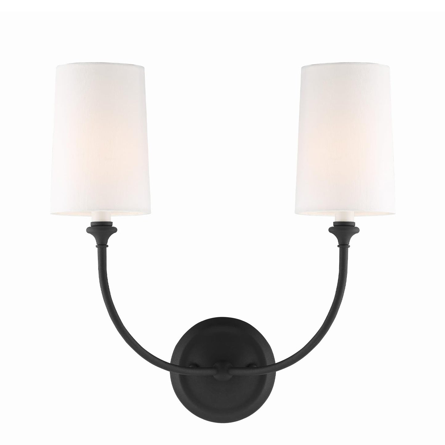 Crystorama Libby Langdon Sylvan 15.5'' Black Forged Sconce