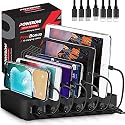 USB Charging Station - 6 Port Universal Charging Station for Multiple Devices - Multi Device Charger Dock - Compatible with Apple, iPad, iPhone