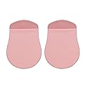 2Pcs Pink Universal Stick-On Mouse Pouch Holder for Sleevefor Laptop Reusable Adhesive Storage Mouse Holder, Cover Office Worker Mouses Storage Bag