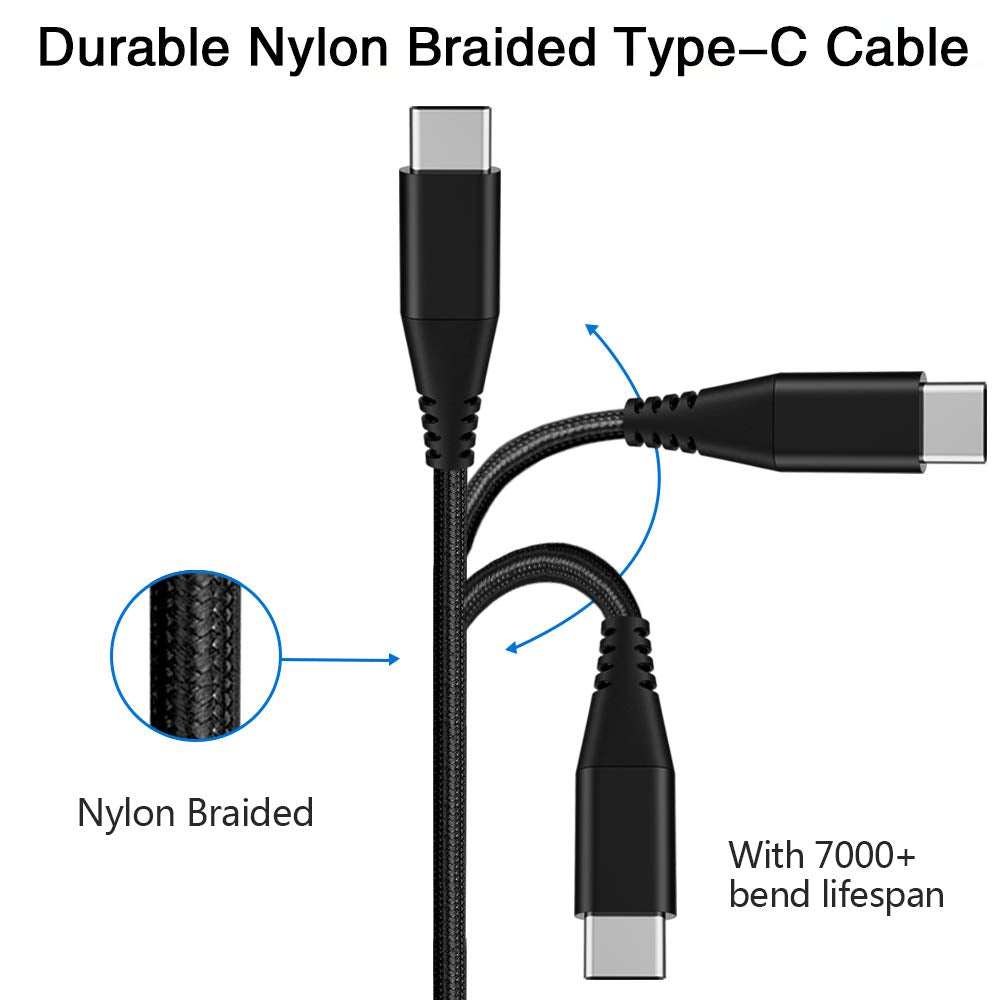 60W USB C to USB C Cable Charger Cord 6ft 2Pack for Samsung S25 Ultra/S25 Plus/S22 S24 S24+/S23 Ultra S20/S21 FE,Galaxy Note 20/10 A55 5G A25,Pixel 6
