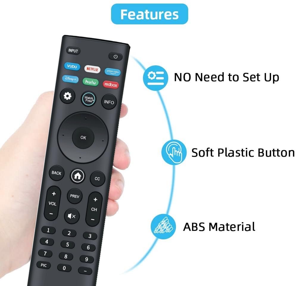 for VIZIO-Smart-TV-Remote-Replacement,Universal Control XRT140 for VIZIO All LED LCD HD 4K UHD HDR Smart TVs 1-Year Warranty