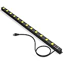 12 Outlet Long Power Strips Heavy Duty Wide-Spaced Outlets Industrial Power Strip Surge Protector with 4ft Cord for Garage Workshop Office Home, ETL