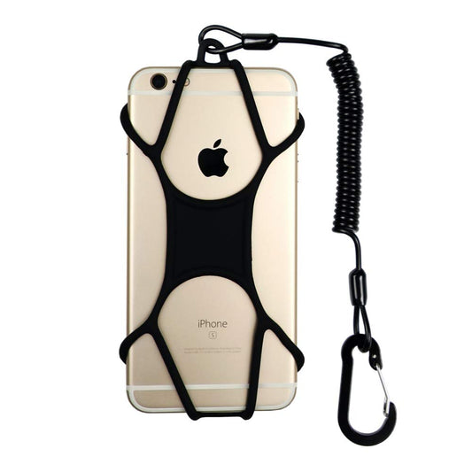 Rugged Phone Lanyard with Coiled Strap and Carabiner - Anti-Theft Cell Phone Tether for Hiking, Travel, Outdoor Use - Universal Phone Strap