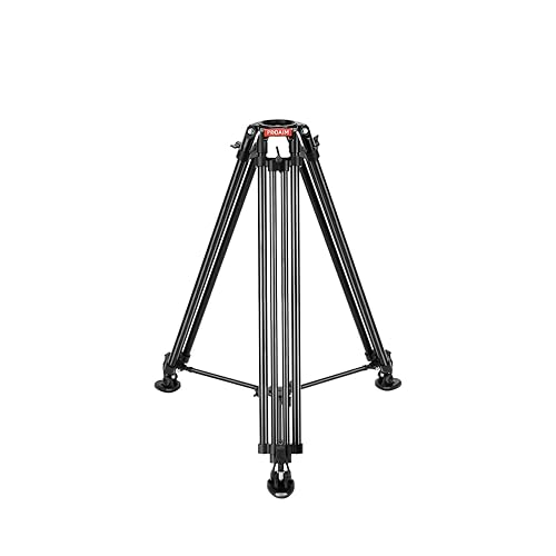 Proaim 100mm Telescopic Tripod Stand w/Shoes for DSLR Video Camera, Slider, Jib/Crane & Fluid Head. Aluminum Made, Reliable & Stable. for Travel