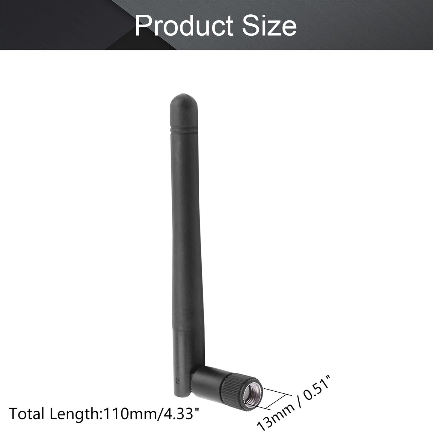 Othmro WiFi Antenna SMAFemale 3dB 110mm,2.4GHz 5GHz Antenna for WiFi Router Booster with Bluetooth/Zigbee Antenna 2PCS