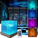 Ocean Wave Light Projector | Northern Lights Aurora & Crystal Ripple Lamp | Ocean Mood & Night Light with Remote, Multi-Mode Moving Waves & Aurora