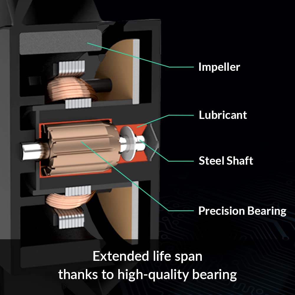 ARCTIC P8 Silent - PC Fan, 80mm Case Fan, Pressure-optimised, Very Quiet Motor, Computer, Fan Speed: 1600 RPM - Black