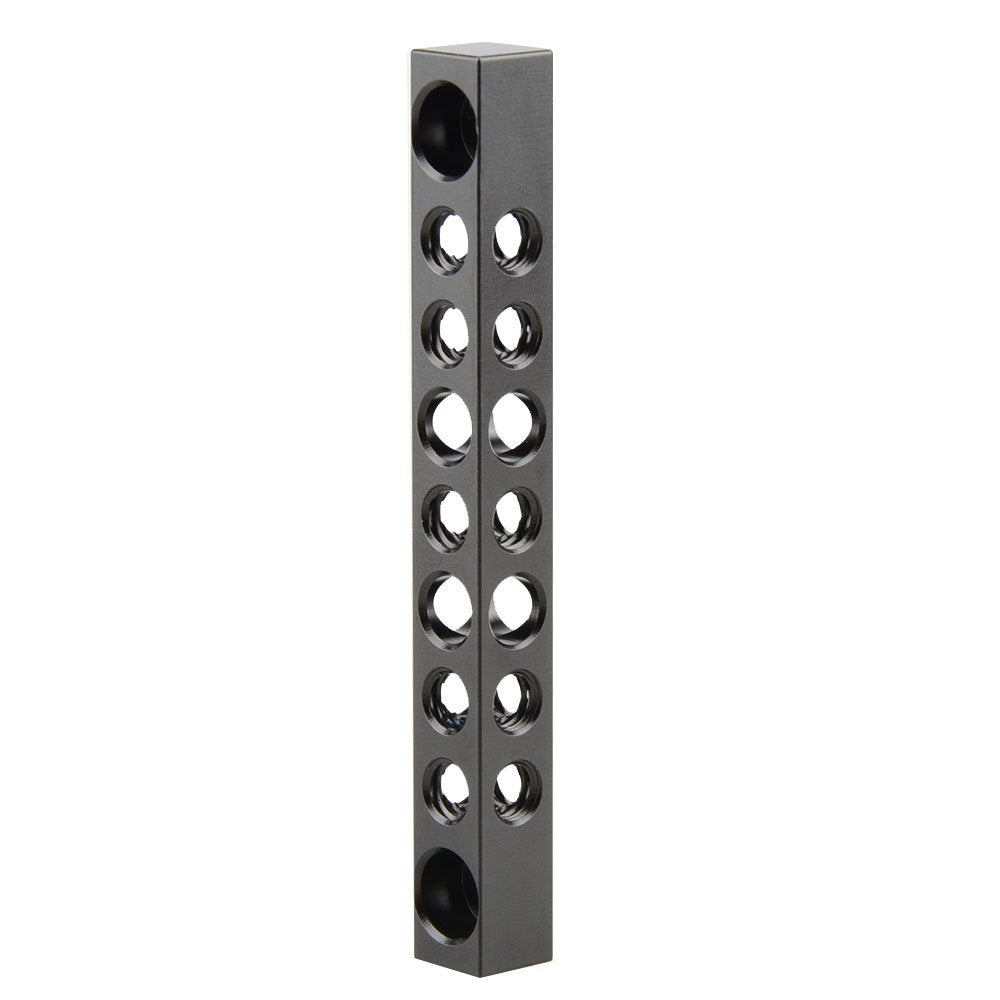CAMVATE Cheese Bar with 1/4" Screw Holes for Monitor Mount Extend DIY Accessories (M4 Screw Hole,75mm Center Distance) - 1421 Black