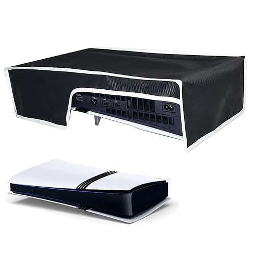 for PS5 Pro Dust Cover, Horizontal Mode Dustproof Shell Protective Sleeve for PS5 Pro Disc & Digital Console, Oxford Cloth Anti-Scratch Waterproof