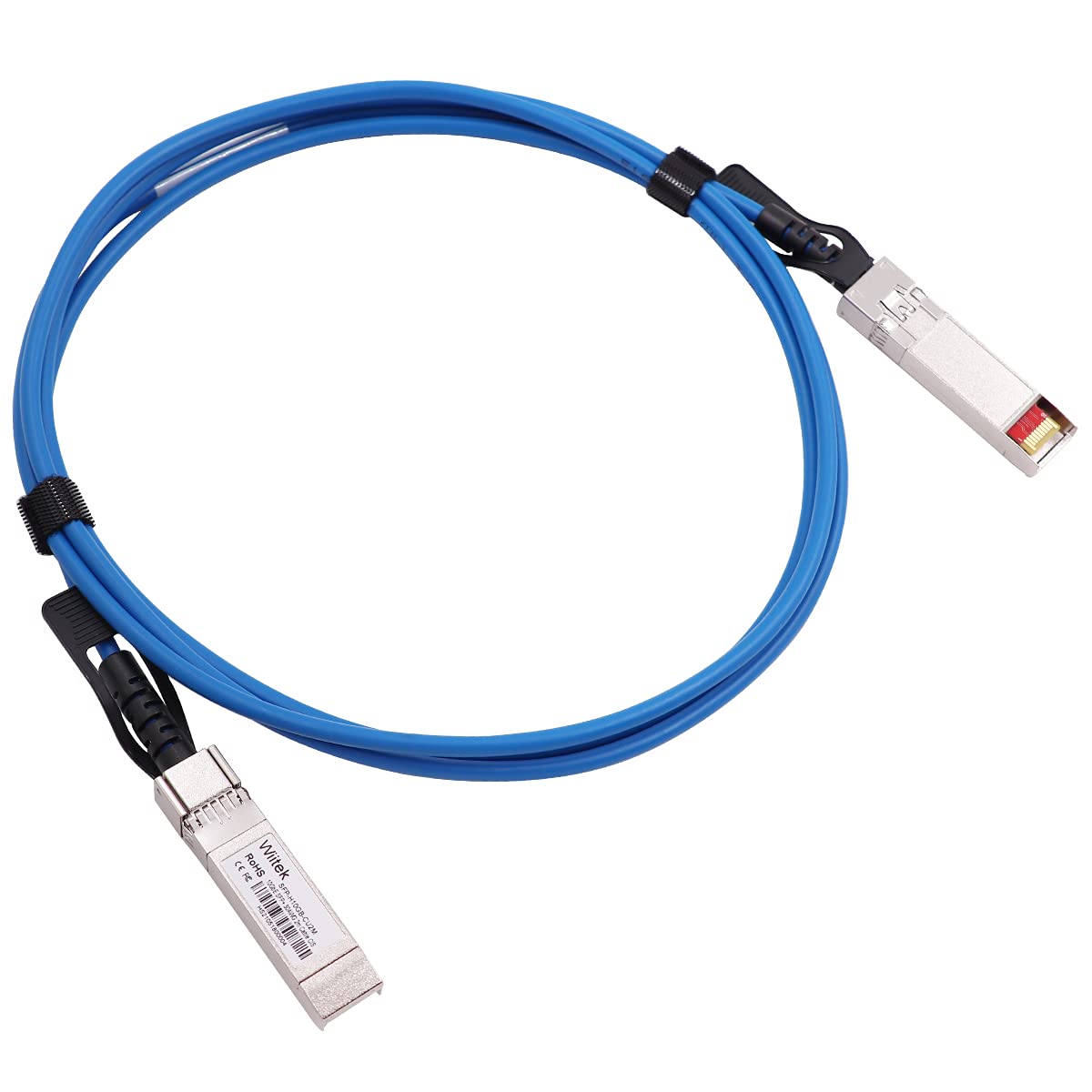 [Blue Colored] 2m 10G SFP+ DAC Twinax Cable, 10Gbase-CU SFP+ Copper Cable, Compatible for Cisco SFP-H10GB-CU2M, Ubiquiti, Juniper, Mellanox, Mikrotik