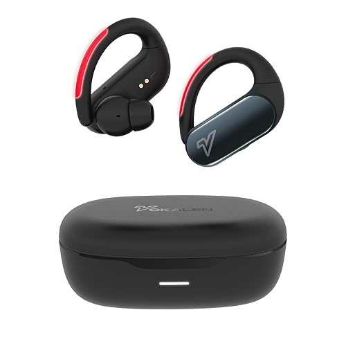 VOKALEN Reflex Pro - Wireless Sport Earbuds with Ear Hooks, Active Noise Cancellation, up to 50H of Battery Life, IP68 Dust and Waterproof, Touch…