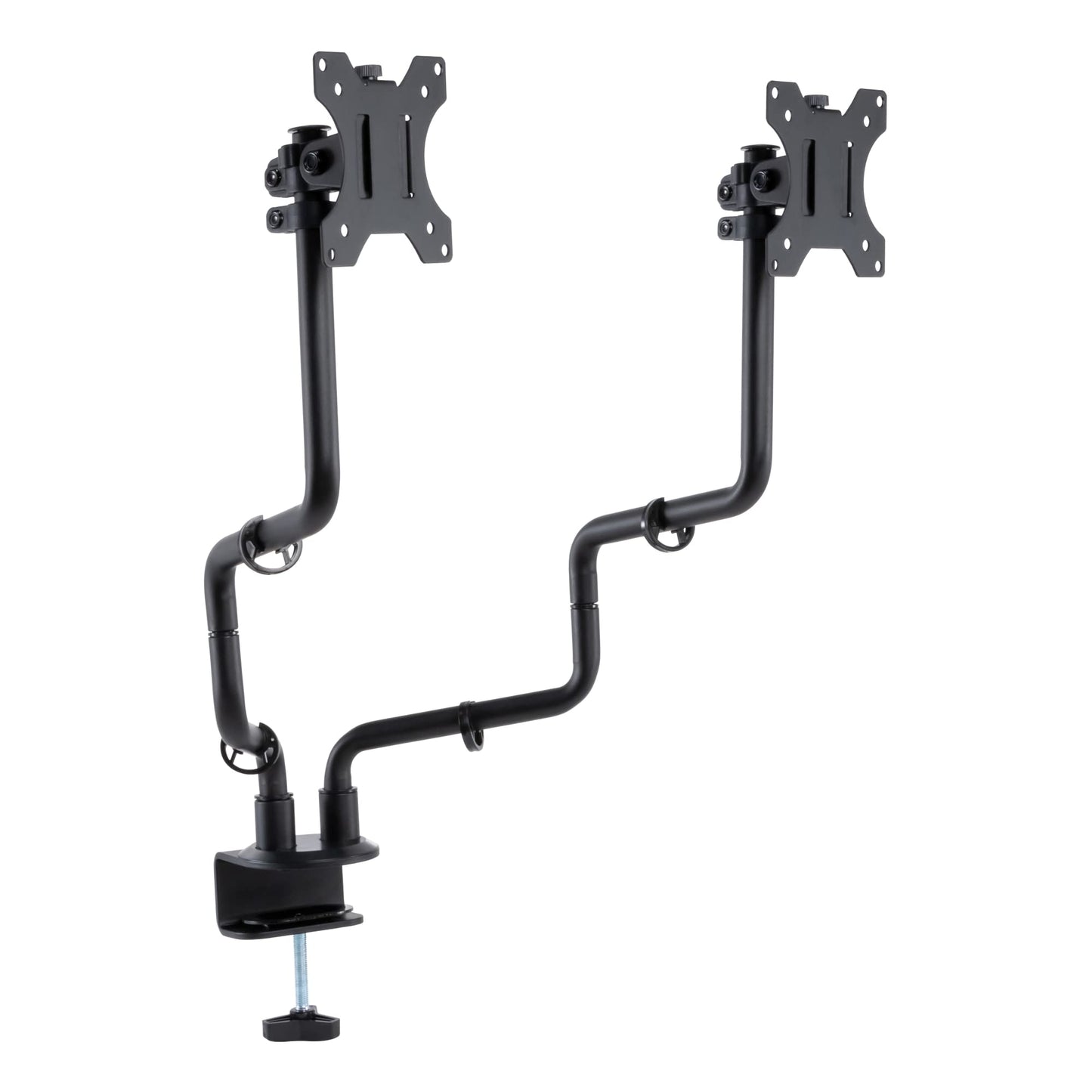 Allsop Dual Monitor Desk Mount Kit, Full Motion arms with Clamp On Mounting Base, Holds Two Computer Screens