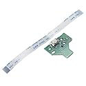 Mustpoint Micro USB Charging Socket Port Circuit Board with 12 Pin Power Flex Ribbon Cable for Sony PlayStation PS4 Controller DualShock 4 JDS-011