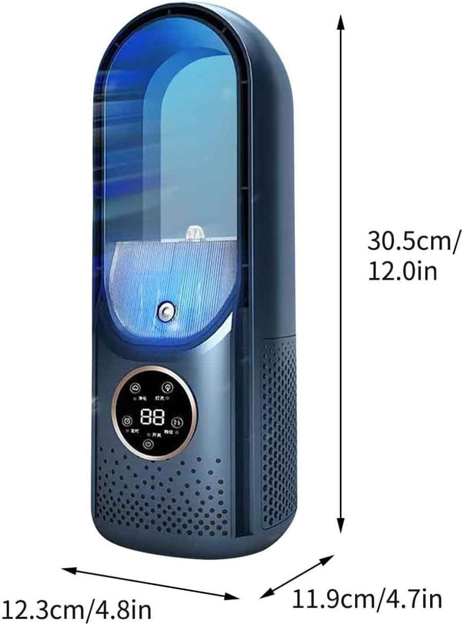 YWangQiang USB Tower Fan Led Bladeless Fan Tower Electric Fan Mini Vertical Conditioner Fans (Color : A) (B)