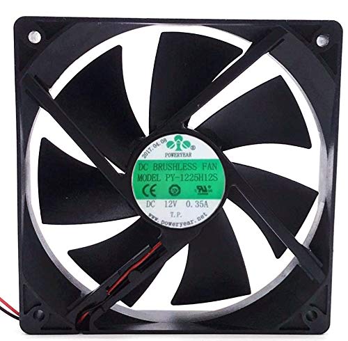 huayu for PY-1225H12S DC12V 0.35A 12CM 12025 Cooling Fan 2-Wire