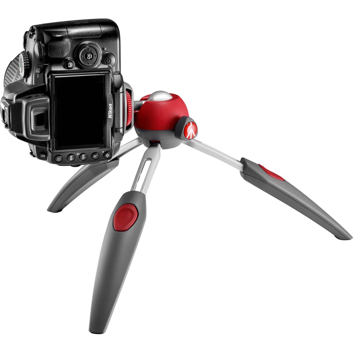 Manfrotto PIXI EVO 2-Section Mini Tripod, Red (MTPIXIEVO-RD)