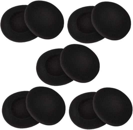 RMISODO 2 Inch Foam Pad EarPad Ear Cover Compatible with Sony Sennheiser Philips Headphone, 5 Pairs, Black