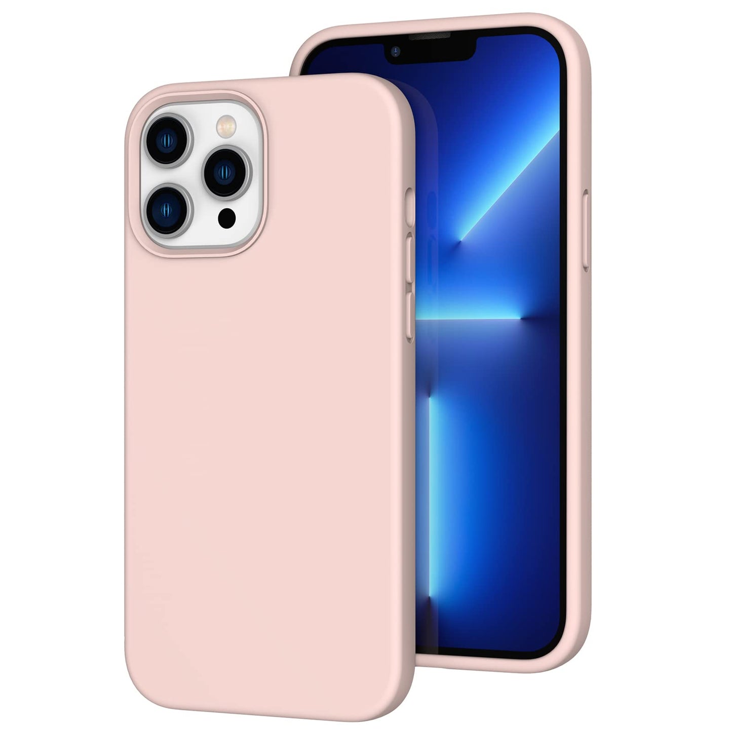 K TOMOTO Compatible with iPhone 13 Pro Liquid Silicone Case, Pink Sand