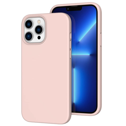 K TOMOTO Compatible with iPhone 13 Pro Liquid Silicone Case, Pink Sand