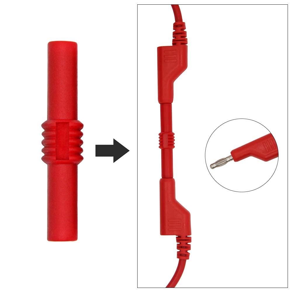 GDQLCNXB 10Pcs Insulated 4mm Banana Jack Female to Female Banana Socket Connectors Coupler for 4MM Banana Plug Extension Adapters