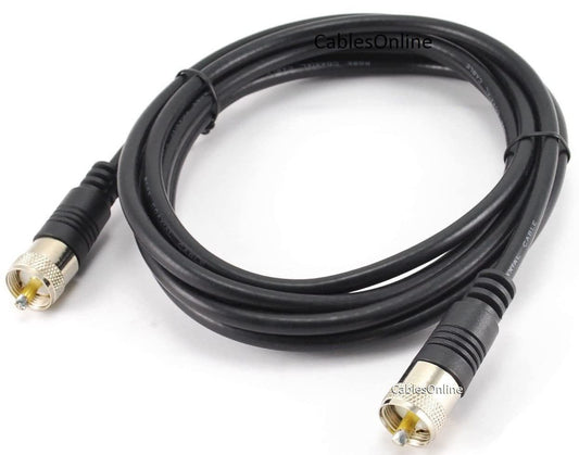 CablesOnline 10ft RG8x Coax UHF (PL259) Male to Male Antenna Cable (R-U010)