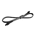 Darkside 45cm (18") SATA 2.0/3.0 7P 180° to 180° Cable with Latch - Gun Metal (DS-0912)