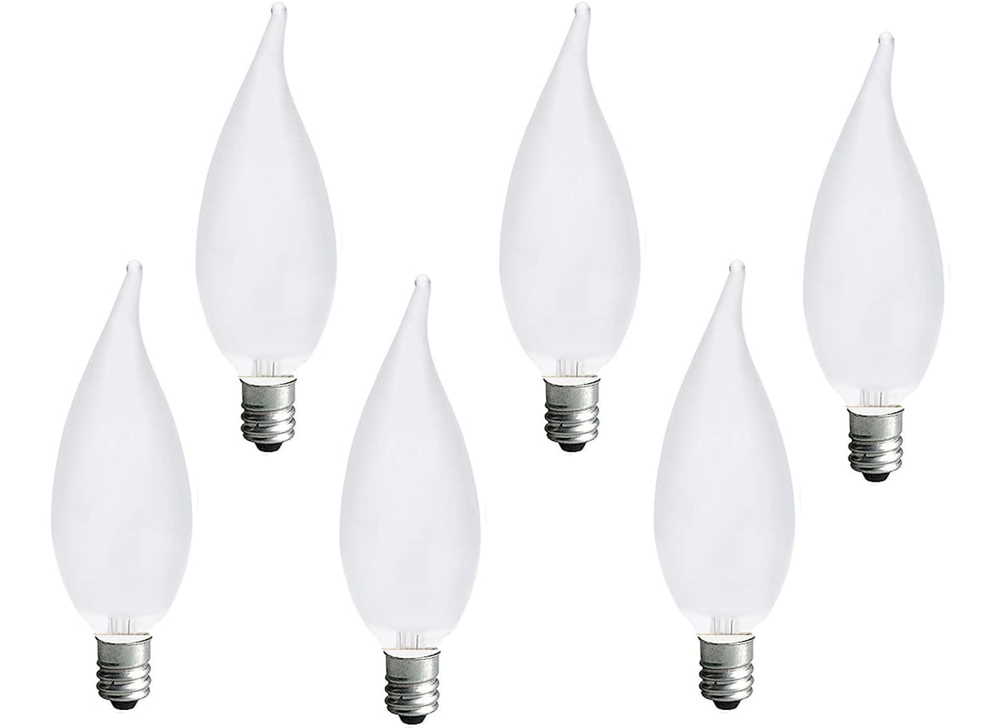 MMBGJKG Frosted Flame Tip Chandelier Light Bulb?e12 Candelabra Bulb 40 watt, 40W E12 Candelabra Base,Candle Light Bulbs for Chandeliers, Ceiling Fan