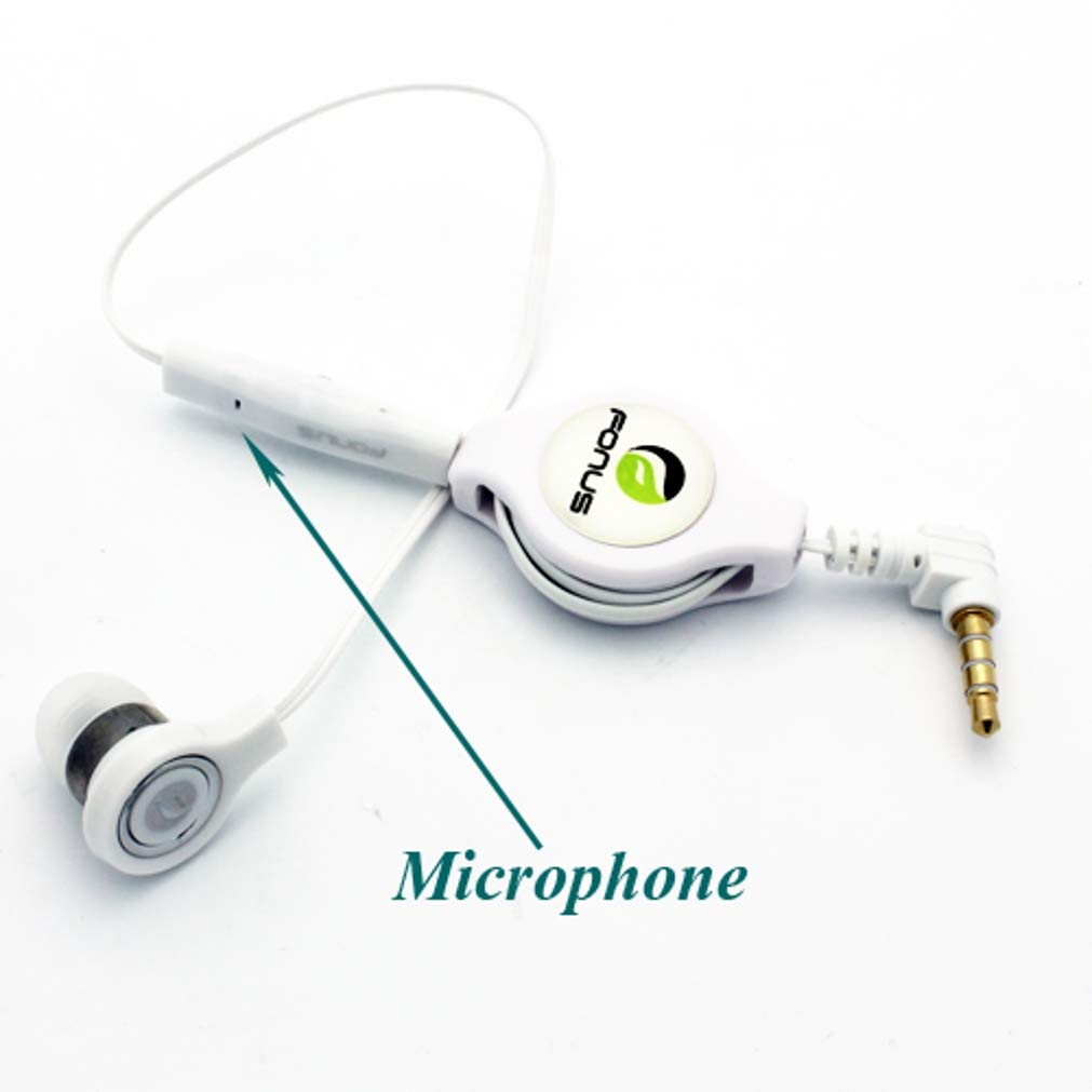 Headphone Retractable Mono Earphone for Galaxy A01 A10e A11 A21 A20 A50 A51 A71-3.5mm w Mic Headset Handsfree Earbud Compatible with Samsung Galaxy…